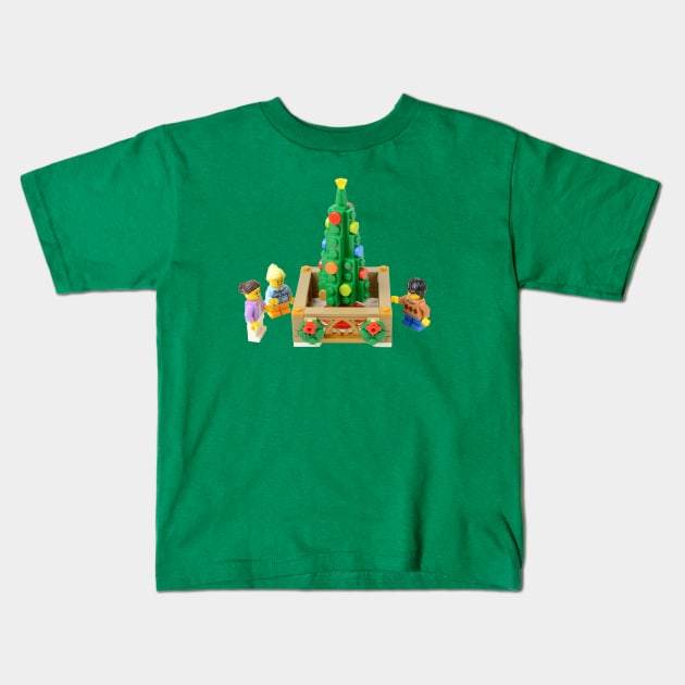 Minifigure Christmas, Christmas Tree Kids T-Shirt by DIYitCREATEit